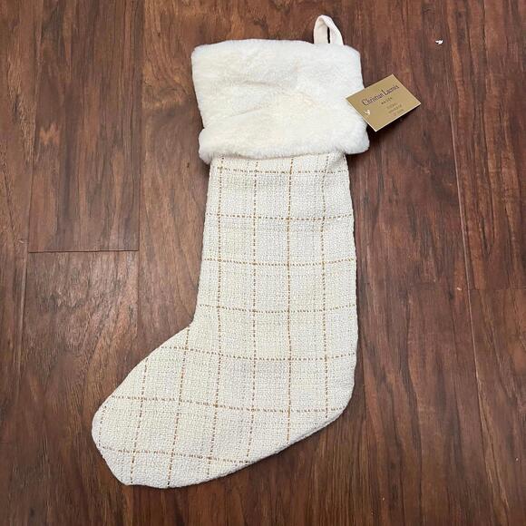 NWT Christian Lacroix Christmas stocking faux furr - Picture 1 of 3